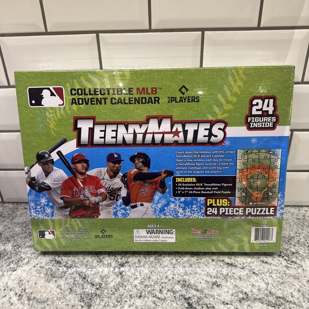NEW 2024 TeenyMates Collectible MLB Advent Calendar 24 Figures Baseball Puzzle - Picture 4 of 5